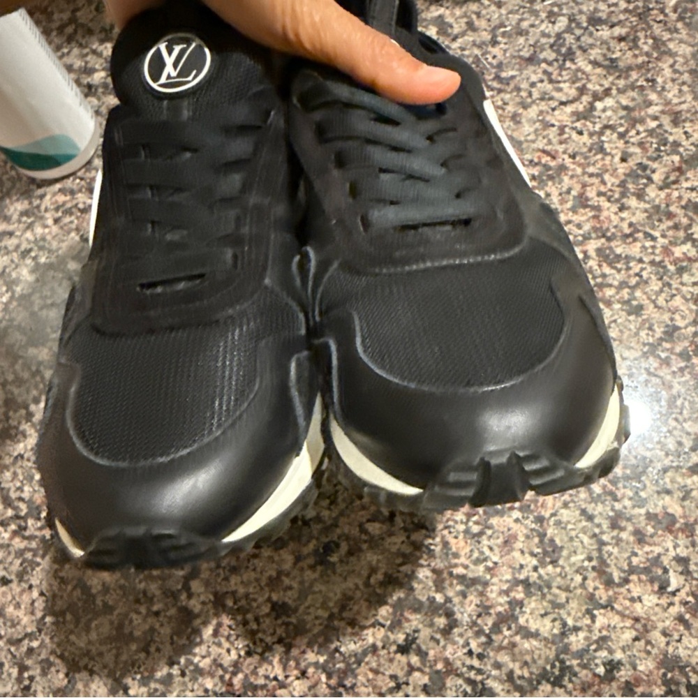 Louis Vuitton Black and White Run Away Sneakers - Picture 9 of 11